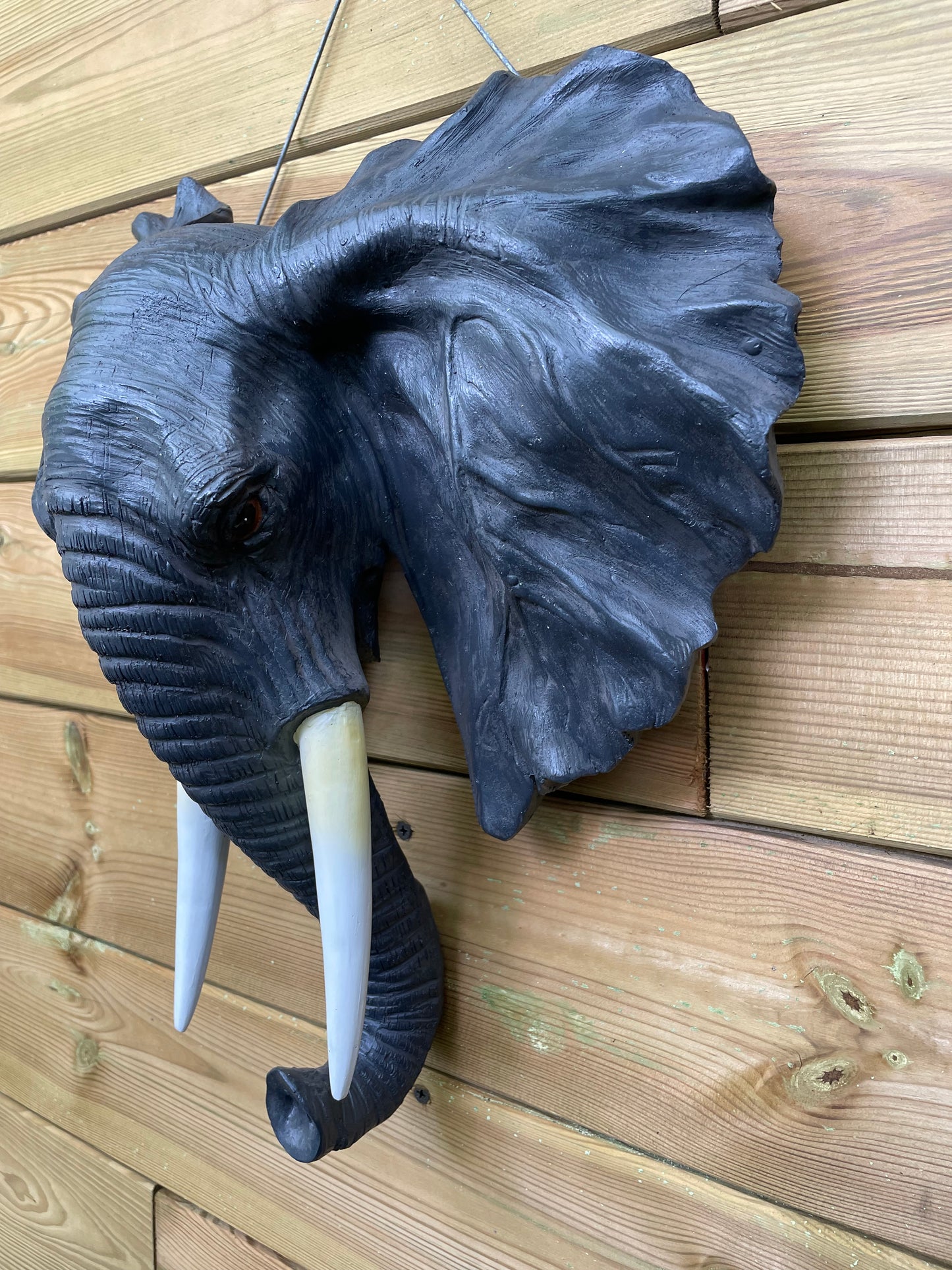 Beeld schild wand olifant grijs tuin, dieren, dierentuin 30cm