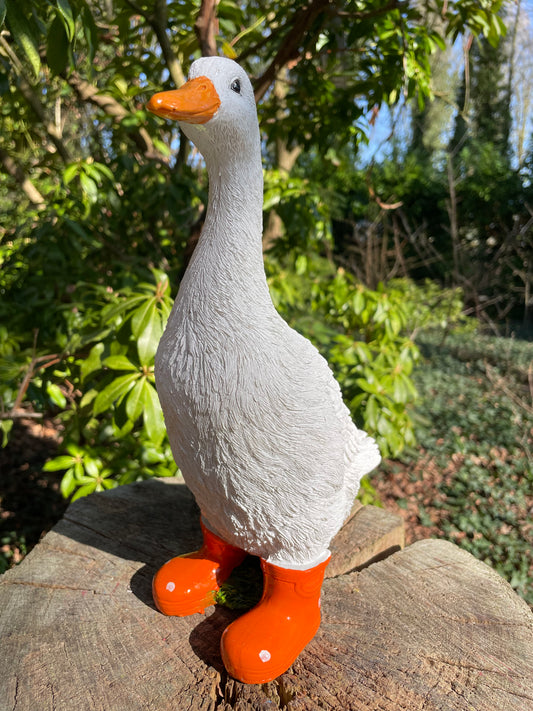 Gans laarsjes, kinder, babykamer Oranje 30cm