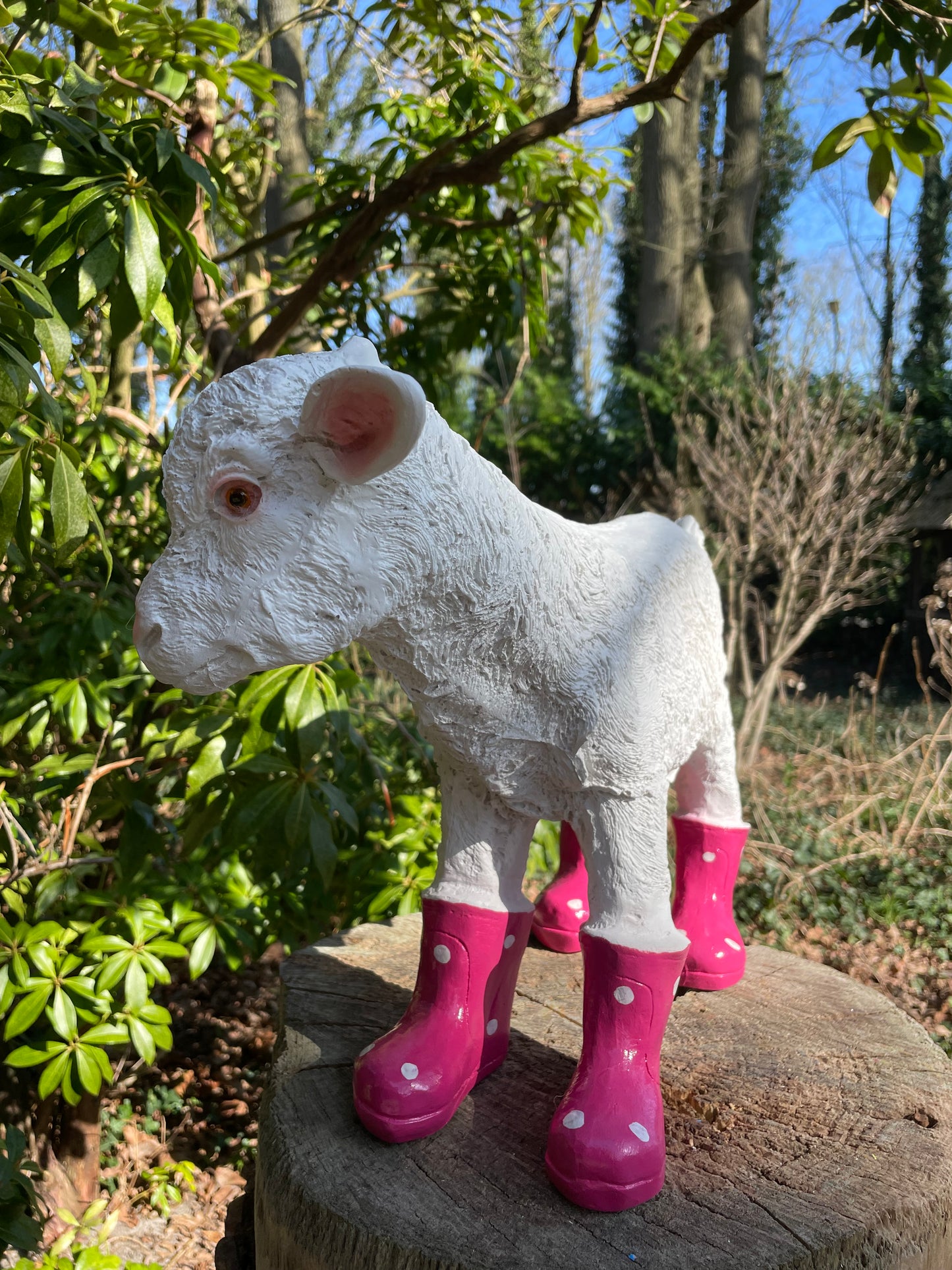 Geitje laarsjes, kinder, babykamer Fuchsia 25cm
