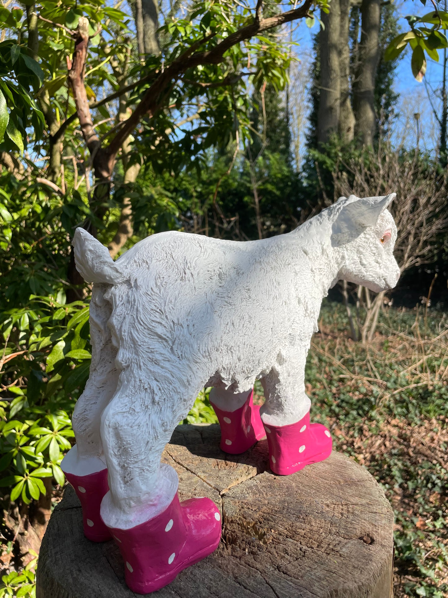 Geitje laarsjes, kinder, babykamer Fuchsia 25cm