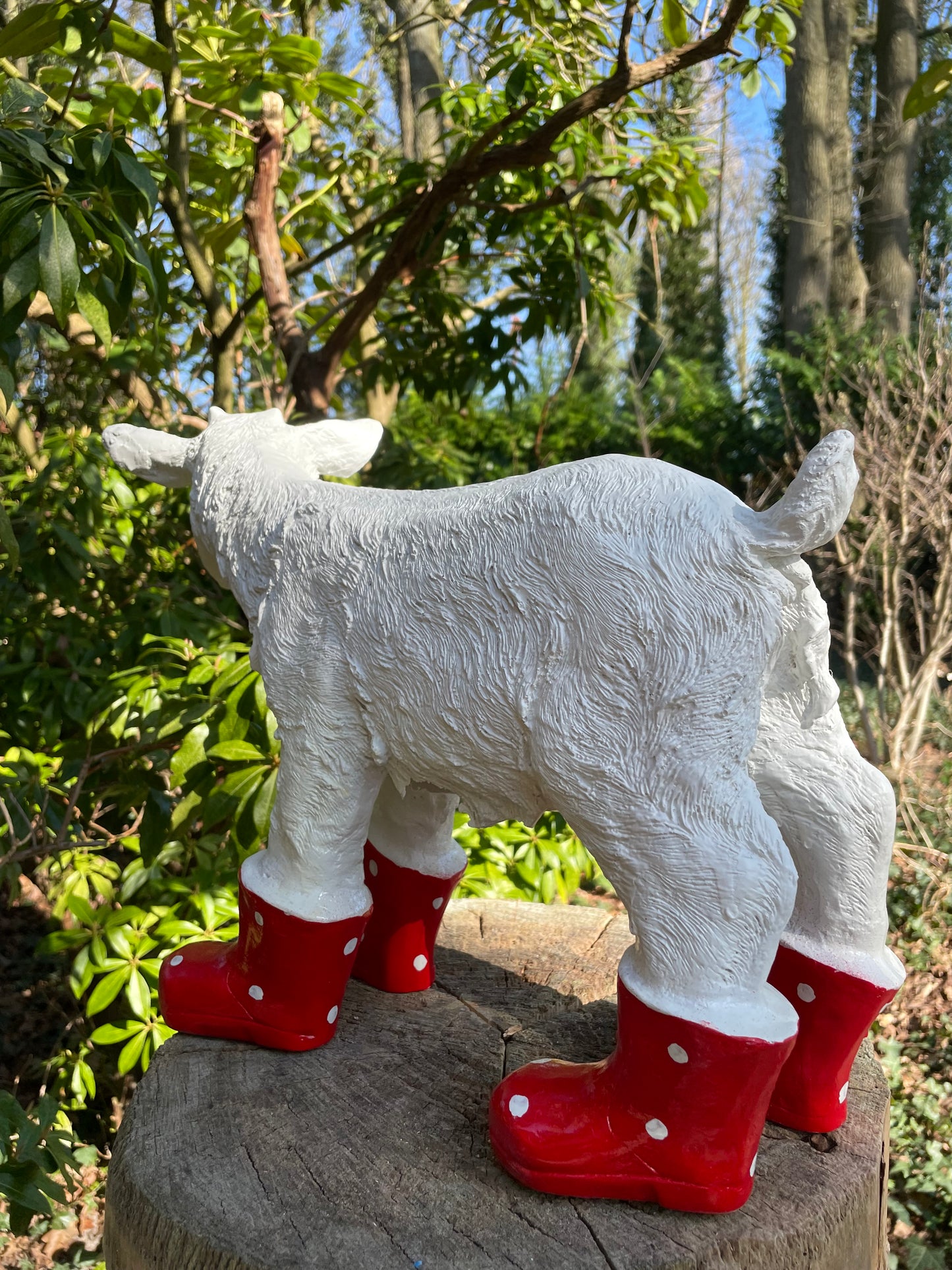 Geitje laarsjes, kinder, babykamer Rood 25cm