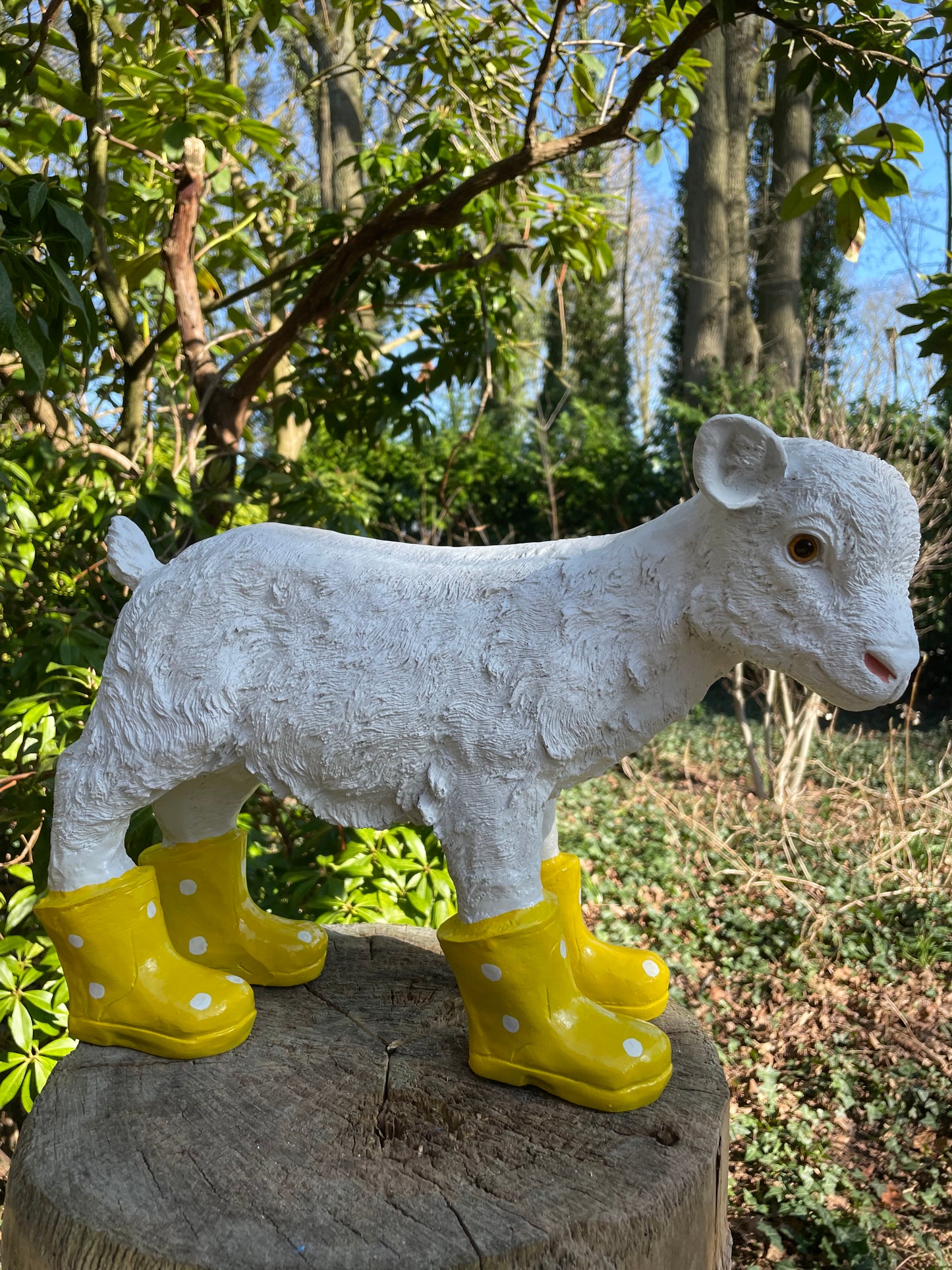 Geitje laarsjes, kinder, babykamer Geel 25cm
