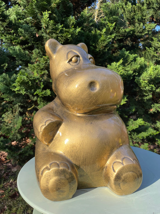 (Tuin)Beeld nijlpaard, hippo, tuin, zwembad, vijver 50cm